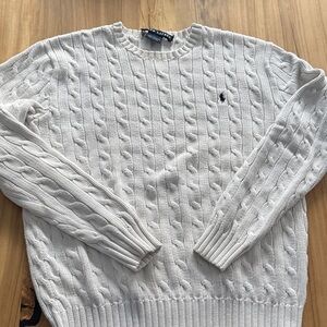 Ralph Lauren Women’s Off-White Cable Knit Sweater